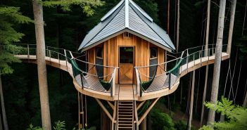 Erleben Sie einen erholsamen Baumhaus-Urlaub in Deutschland (Foto: AdobeStock 621154045 Agry)